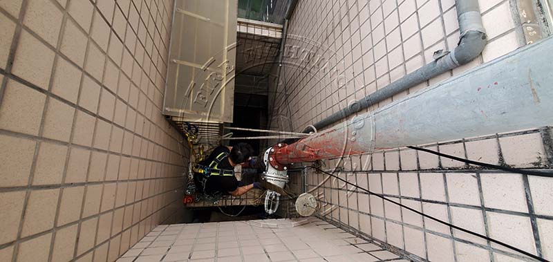 泰山區中國消防工程作業高處作業吊掛與防護